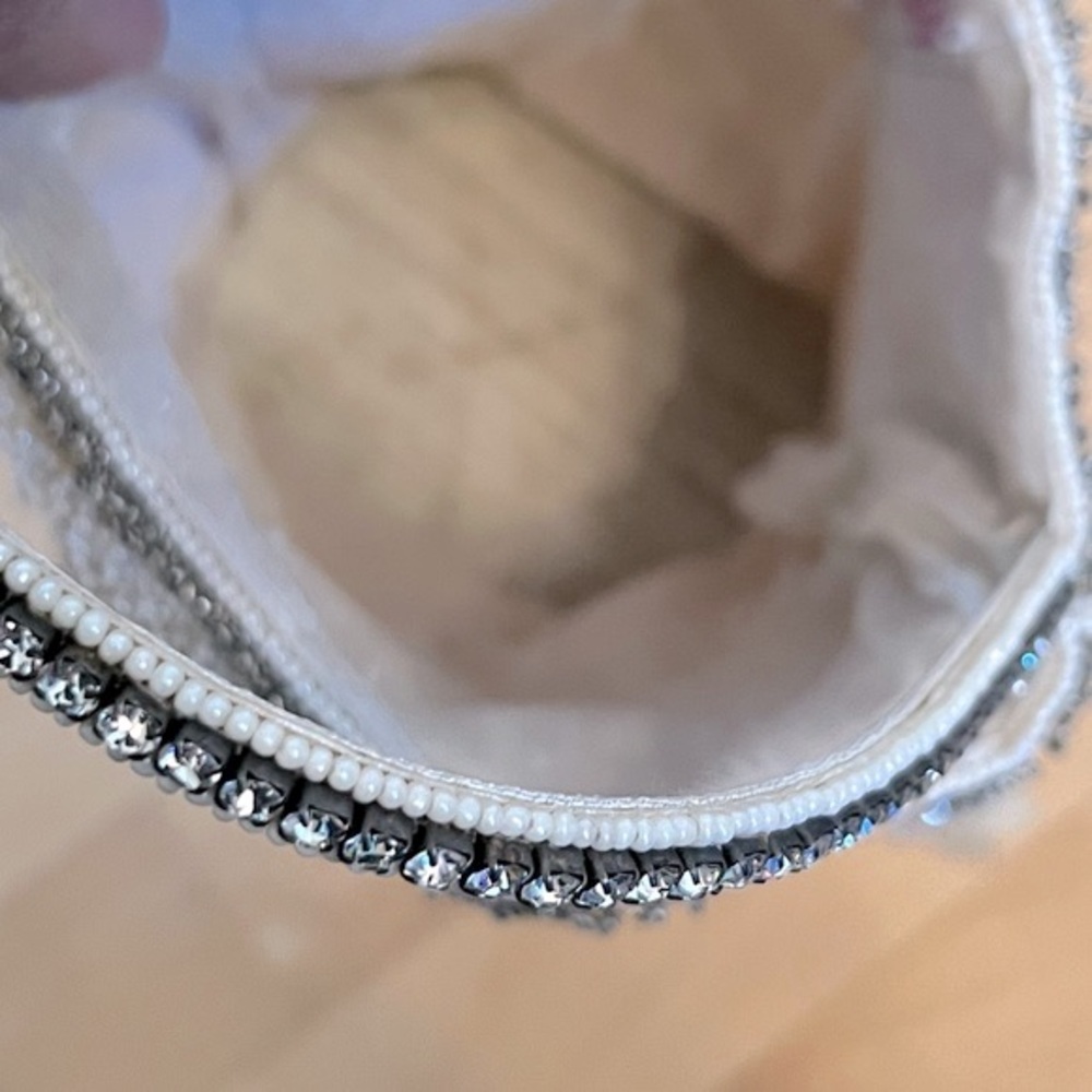 NWT Monique Leshman MOP Shell, Bead, Crystal, & Rhinestone Embellished Purse - Picture 11 of 11